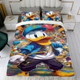 thumbnail image 4 of Pato Donald Marinero Conjunto de sábanas temático, trío de piezas, cómodo y amigable con la piel, diseño único, regalo de decoración para el hogar para familiares, amigos y fans,135cm *200cm, 4 of 6