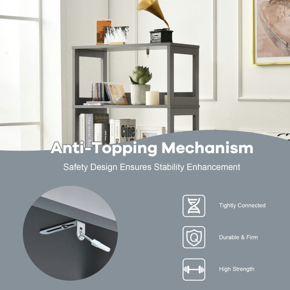 Finihen Storage Cabinet, Bathroom Floor Cabinet, Bathroom Storage Cabinet with Drawer and Shelf Floor Cabinet, for Bathroom, Living Room, Bedroom, Kitchen, Gray