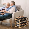 thumbnail image 5 of Bambloom Wine Rack,Bamboo Freestanding Floor Wine Bottle Holder,4-Tier Wine Storage Racks,Natural, 5 of 7