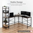 thumbnail image 6 of Best Choice Products L-Shaped Computer Corner Desk, Study Workstation w/ 5-Tier Open Storage Bookshelf - Gray/Black, 6 of 7