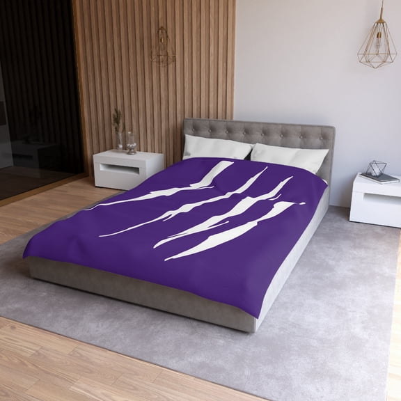 Effete Feline Claw Marks Scratch Microfiber Duvet Cover