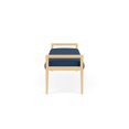 thumbnail image 4 of Pemberly Row Waiting Reception 3 Seat Bench Wood Frame in Blue, 4 of 5