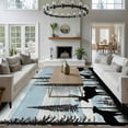 thumbnail image 4 of Deer Bear Area Rug 6x9 FT, Non Slip Living Room Throw Carpet, Retro Farmhouse Trees Forest Wooden Grain Washable Soft Large Floor Carpet Non-Shedding Rug for Bedroom Dining Room Play Room, 4 of 9