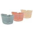 thumbnail image 1 of Slotted Drain Baskets Plastic Drainer Suitable for Kitchen Bathroom Faucet Hose Sink Sponge Soap Storage Colander (Pink), 1 of 4