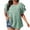 Green, variant on Zpanxa Plus Size Floral Top Womens Short Sleeve Raglan Sleeve Tee Breathable Double Layer Crewneck Casual Loose Fit Everyday Versatile T-Shirt
