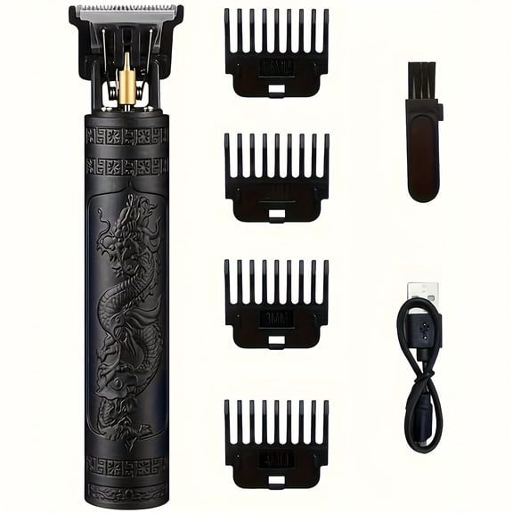 Professional Cordless Electric Hair Clipper and Beard Trimmer - Haircut Kit with USB Charging