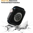 thumbnail image 5 of Dteck 2 Pack Case with Screen Protector for Apple Watch Series 10 46mm, Full Body Anti-Scratch PC Bumper Glass Screen Protective Cover,Black, 5 of 7