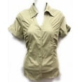 thumbnail image 3 of Womens Stretch Woven Button Down Short Sleeve Shirt, 3 of 7