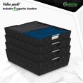 thumbnail image 4 of 4 Large Storage Bins - Closet Baskets Organization and Storage Solution for Bathroom Organization - Pantry Organization and Storage - Large Woven Baskets for Organizing - (Black), 4 of 4