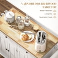 thumbnail image 3 of White Kitchen Island Cart with Storage & Spice Rack - Rolling Kitchen Trolley, 43.7" x 17.5" - Ideal for Kitchen & Dining Room Organization, 3 of 7