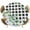 White Black, variant on Elastic Fitted Round Tablecloth, Spring Floral Waterproof Stretch Table Cover for 36"-44" Tables, Daisy Eucalyptus Leaves Black White Plaid Washable Outdoor Tablecloths for Patio, Picnic, Camping