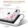 thumbnail image 4 of FYBTO Étui iPhone 8 Plus, Étui iPhone 7 Plus avec Protecteur d'Écran, Étui Protectrice Transparente Robuste Florale pour Filles Femmes Étui Rigide PC avec Pare-Chocs TPU pour iPhone 8 Plus, Petit, 4 of 7
