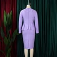 thumbnail image 6 of AURA Plus Size Pencil Dress Square Neck Ruffle Detail Long Sleeve High Waist Midi S-XXXL, 6 of 8