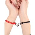 thumbnail image 4 of Spencer 1Pair Two Souls One Heart Matching Bracelets for Couples Creative Magnet Wishing Stone Braided Rope Bracelet Valentine's Gifts (White), 4 of 8