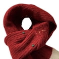 thumbnail image 6 of Milageto Knit Scarf for Women Trendy Comfortable Shawl Wrap for Dating Outdoor Sports Red, 6 of 8