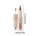 thumbnail image 3 of 2 in 1 Dual-Ended Lip Liner Lipstick & Gloss Kit, Nude Peach Juicy Lip Mirror Effect, Velvet Matte Lip Liner Smooth Buildable Glass Quick Fuller Lip Plumping Set for Women, 3 of 6