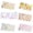 B, variant on 6Sheets Gold Foil Embossed Clear PVC Resin Stickers for Planner Notebook Decor