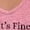 Rose Red, variant on Women's It's Fine I'm Fine Everything Is Fine Funny Cat Graphic V Neck Short Sleeve T-Shirt Casual Tees