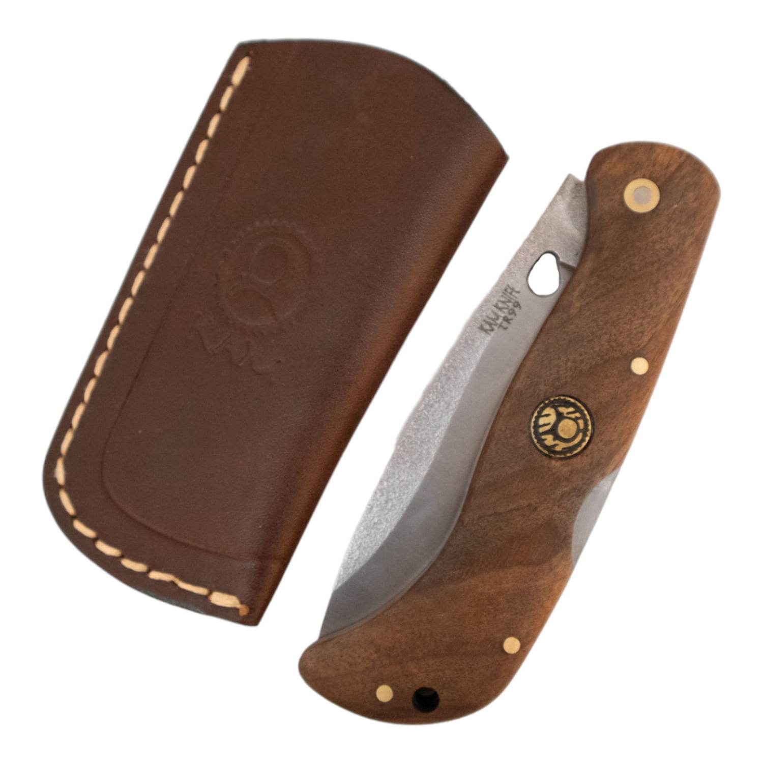 Kam Knife - Folding Knife BÖHLER Stainless Steel N690 with 3.14" Blade EDC Knife; Red Inlay Handle Camping Knife; Small Hunting Knife Perfect for Outdoors and Hiking