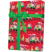 Santa Express Christmas Train Elegant Specialty Gift Wrap Wrappiing Paper 24 x 15ft