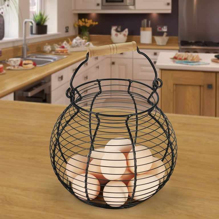 Wooden Eight-Egg Holder with Chickens