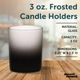 thumbnail image 4 of Arc Gradient Frosted Votive Candle Holders 3 oz. Set of 12, Bulk Pack - Cylindrical With Thick Base, Perfect as Wedding, Annivesary and Party Favors - Gradient Black, 4 of 5