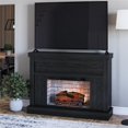 thumbnail image 2 of Ameriwood Home Sheffield Fireplace Mantel TV Stand for TVs up to 55", Black Oak, 2 of 10