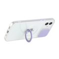 thumbnail image 2 of For Iphone 12 Dual Camera Punch Slick 2.0mm Thick Tpu Ring Stand Camera Window Case Cover - Purple, 2 of 6