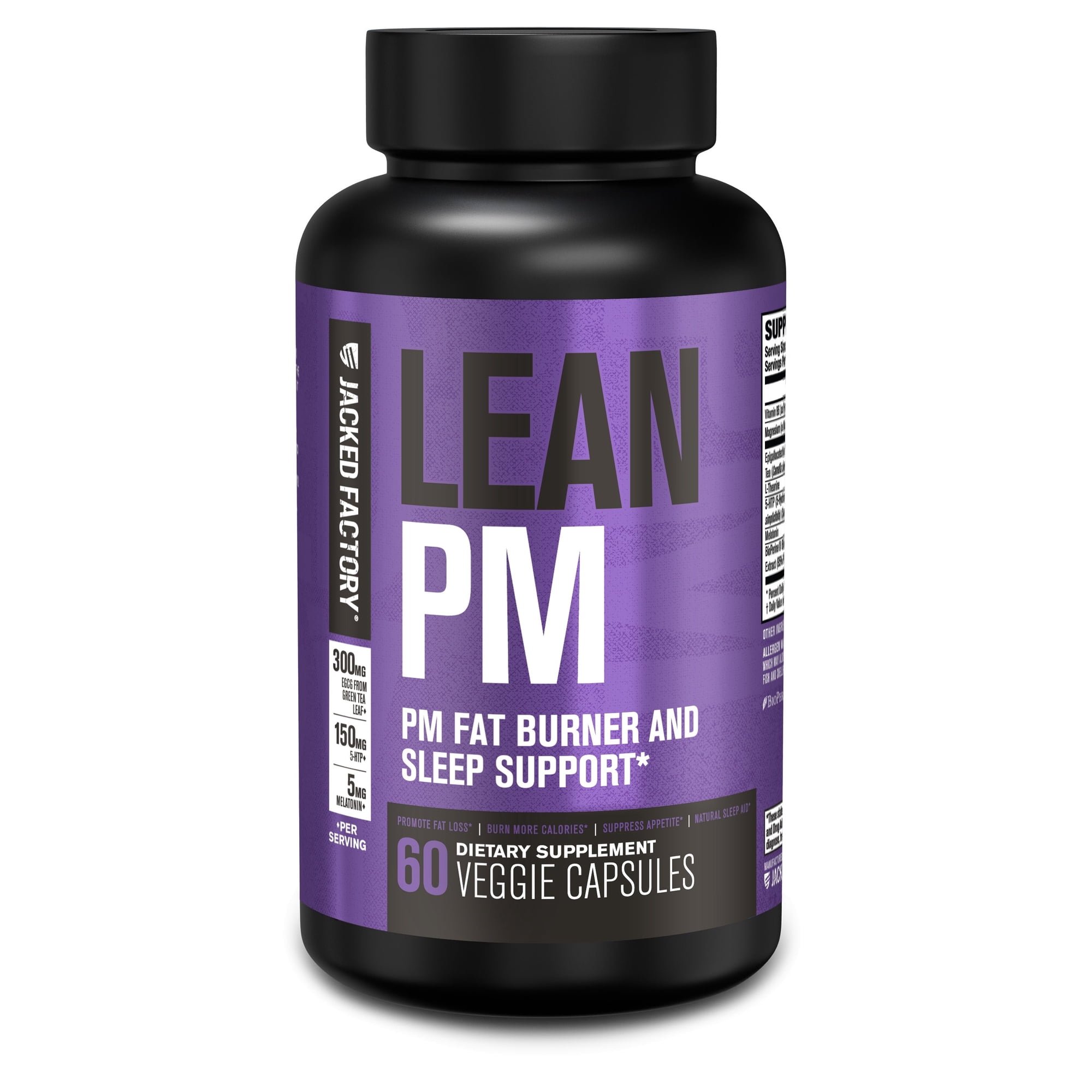 Lean PM Night Fat Burner, Sleep Aid & Appetite Suppressant – 60 Capsules