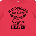 thumbnail image 4 of Inktastic Handpicked for Earth by My Cousin in Heaven with Angel Wings Boys or Girls Baby T-Shirt, 4 of 5