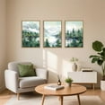 thumbnail image 6 of Watercolor Mountain Framed Canvas Wall Art Set, Boho Forest Wall Decor, Nature Green Pines Wall Painting, Forest Wilderness Artwork for Living Room, Bedroom, Dining Room, Office - 16"x24"x3, 6 of 7