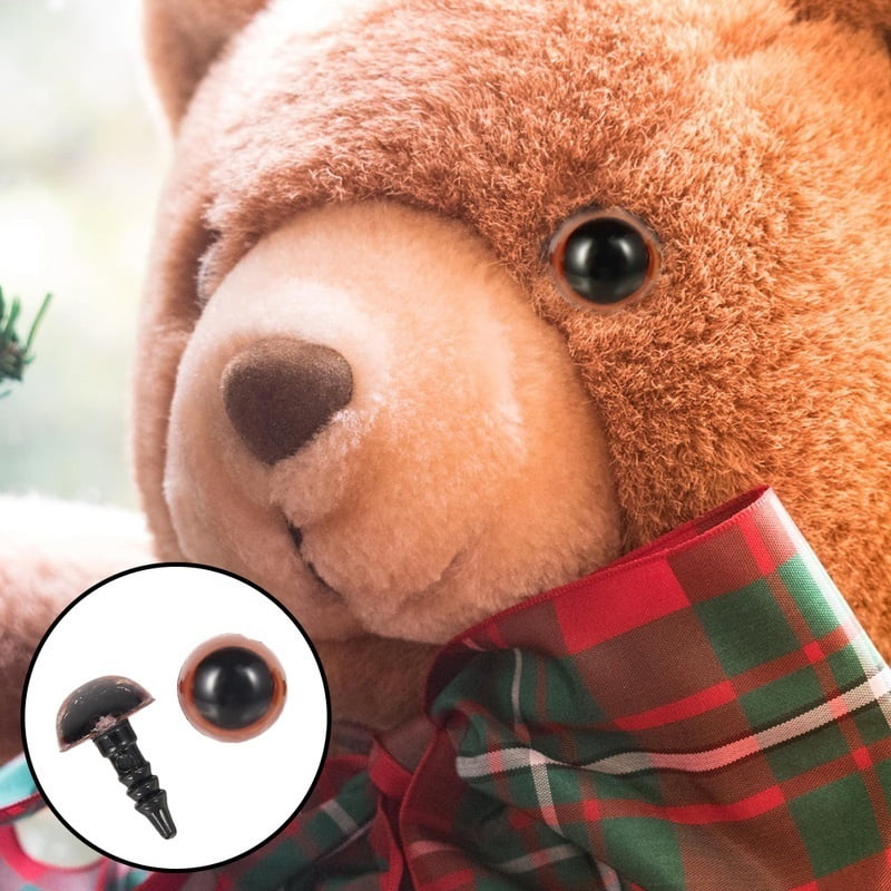 Teddy Soft Nose Plastic Nose Nose Brown 12mm NEW 