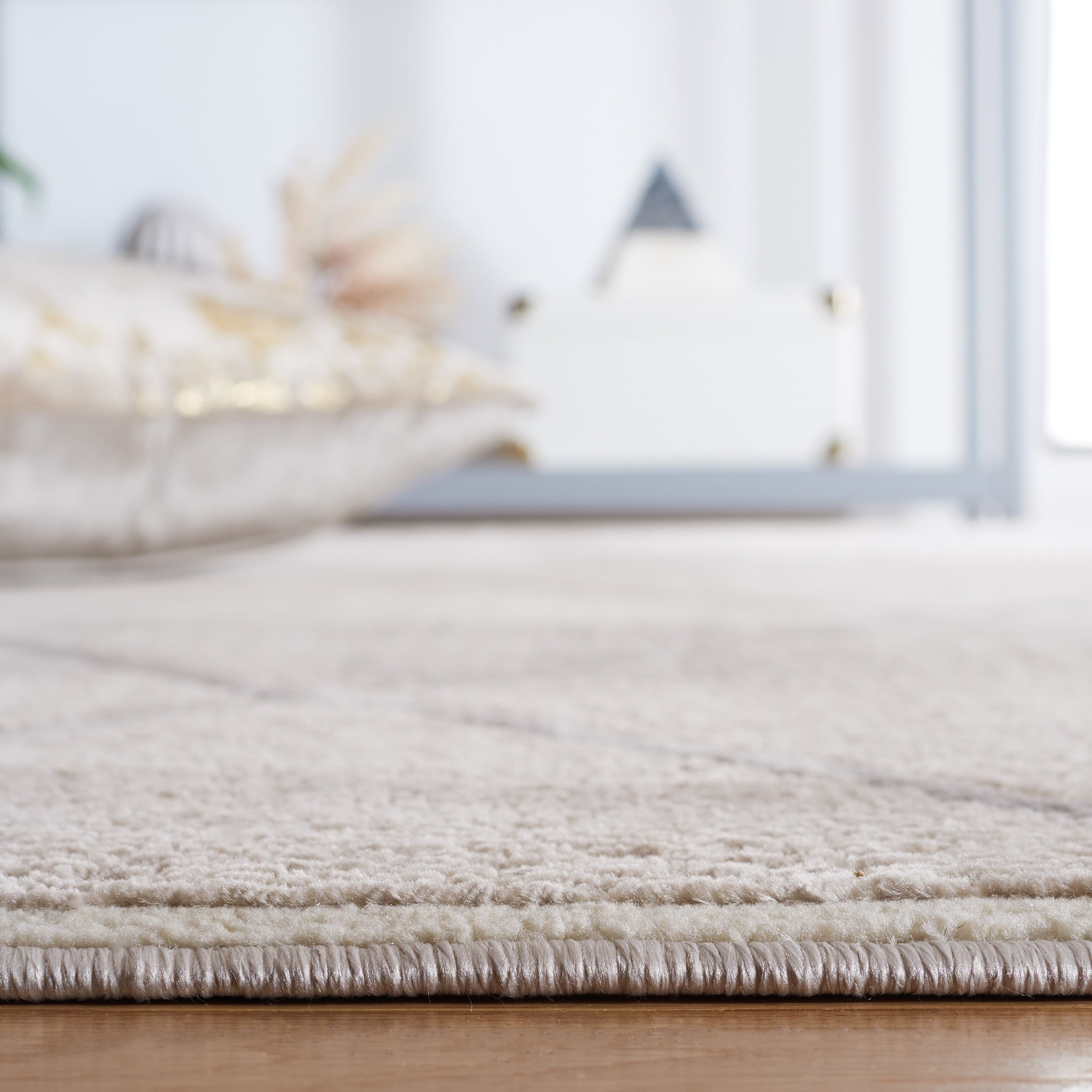 Safavieh Revive Lorrin Diamond Polyester Area Rug, Beige, 6'7" x 9'