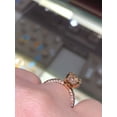 thumbnail image 2 of HeartsAndYou 3ct Natural Peach Morganite Hidden Halo Ice Engagement Ring 14k SOLID Rose Gold, 2 of 8