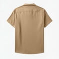 thumbnail image 6 of Busydd Mens Dress Shirts Casual Classic Solid Color Button Down Shirt Men Short Sleeve Turndown Collar Business Tops L, 6 of 9