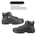 thumbnail image 3 of vangelo ASTM and CSA Approved Steel Toe Men Safety Boot ETHAN-2 Puncture and Toe Protection Non-Slip Black Size 8.5W, 3 of 5