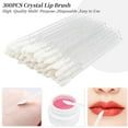 thumbnail image 2 of "300 PCS Lip Brushes Disposable Lip Gloss Wands Lipstick Applicator Makeup Tool, Crystal Handle (Color mix)", 2 of 5
