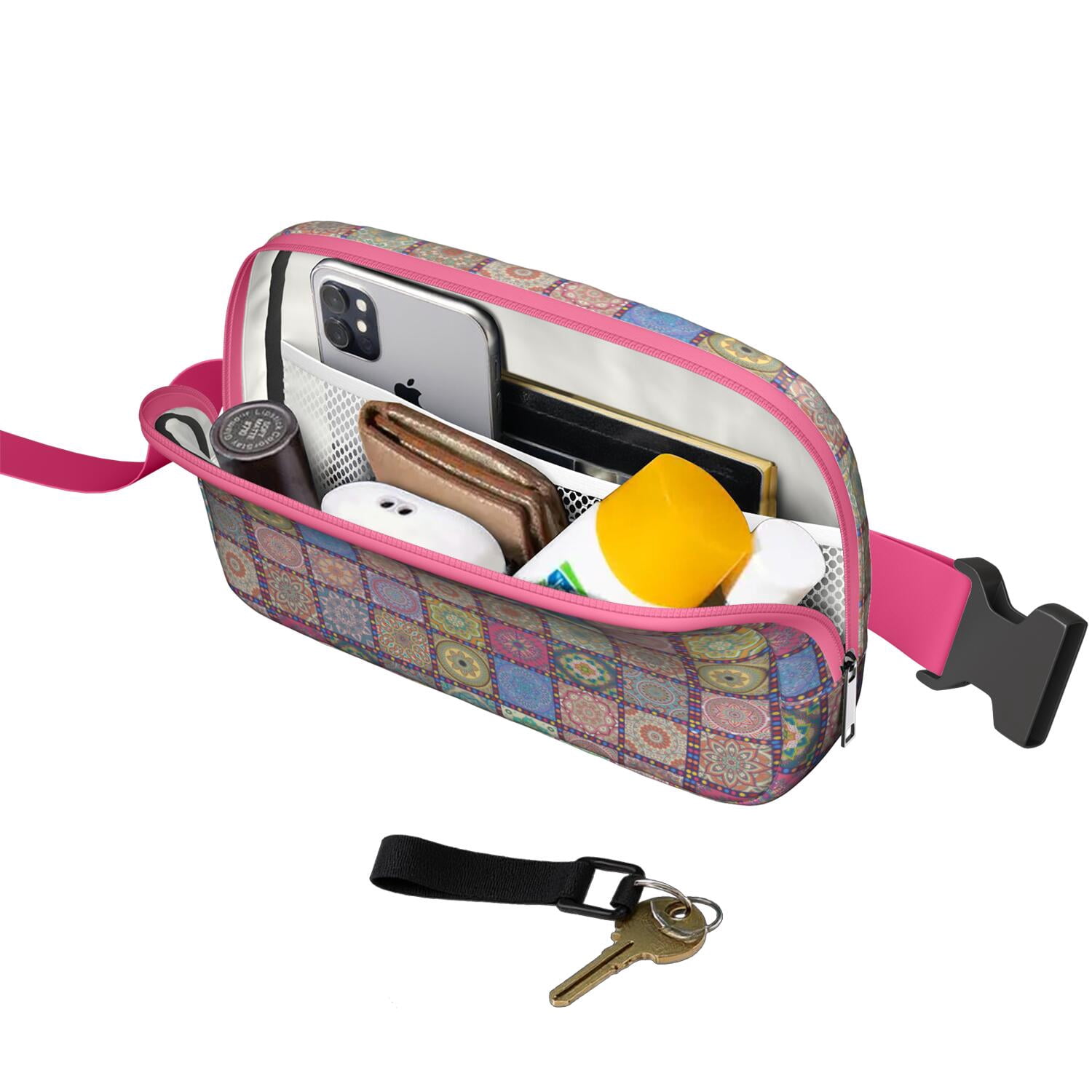 Artistic Running Belt Bag – Geometric Fanny Pack for Women – Secure and Adjustable