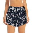 thumbnail image 2 of Goofa Retro Flower Printed Women 2 in 1 Running Shorts,Quick Dry Athletic Workout Shorts,High Waisted Athletic Shorts with Liner Pockets-XX-Large, 2 of 9