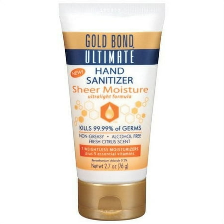 Gold Bond Ultimate Alcohol-Free Sheer Moisture Hand Sanitizer Lotion, Fresh Citrus, 2.7 oz