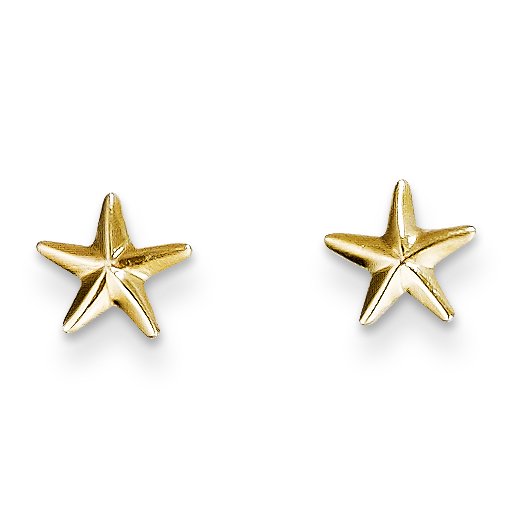 14K Yellow Gold Madi K Star Post Earrings