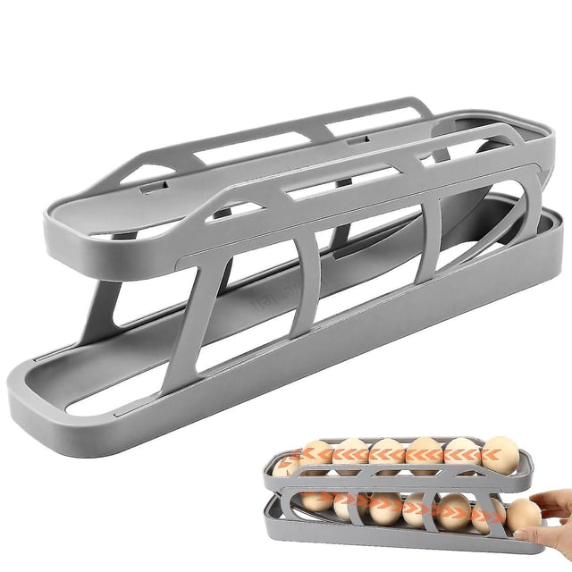Automatic Egg Dispenser Roller Refrigerator Egg Holder Storage Container for Kitchen
