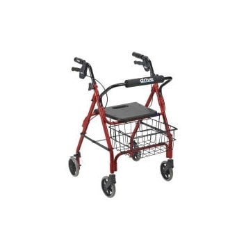 Drive Medical Lever Brake 4 Wheel Aluminum Rollator