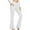 White, variant on vigerkar Women's Flare Yoga Pants with Pockets-V Crossover High Waisted Bootcut Yoga Leggings-Flare Workout Gym Leggings Grey, XXL
