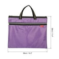 thumbnail image 2 of Uxcell Documents Books Tools Storage Pouch Waterproof Zipper File Bag, Purple, 2 of 5