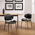thumbnail image 6 of Art Leon Mid Century Dining Chairs PU Leather Wishbone Dining Chair,Set of 2, 6 of 7