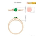 thumbnail image 4 of ANGARA Natural Classic Round Emerald Solitaire Bypass Engagement Ring in 14K Rose Gold for Women (Size-4mm) | May Birthstone, Birthday, Anniversary, Jewelry Gift for Women | Natural Emerald Ring, 4 of 9