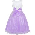 thumbnail image 2 of Robe de Demoiselle d'Honneur à Sequins Violettes pour Filles 14 Ans, 2 of 6