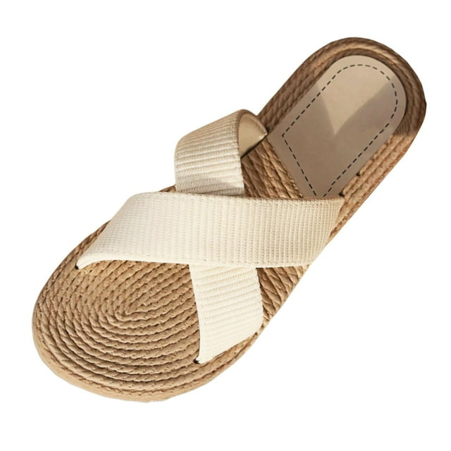 DAFEI Sandales pour Femmes Sandales d'Été Pantoufles d'Intérieur à la Maison Pantoufles Simples pour Dames Chaussures Décontractées Sandales pour Femmes