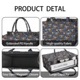 thumbnail image 4 of Large Capacity Tote Bag,Blue Highland Cow Flower Pattern Handbag Fashion Luxury Tote Bag,15.7"x13"x 5.1" Inches,Laptop Compatible, 4 of 6